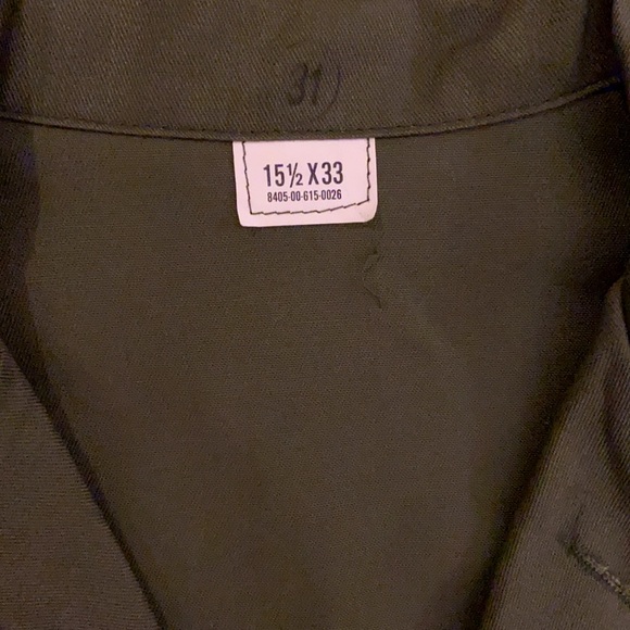 Army Style Button Down. Short Sleeve. - Picture 3 of 8